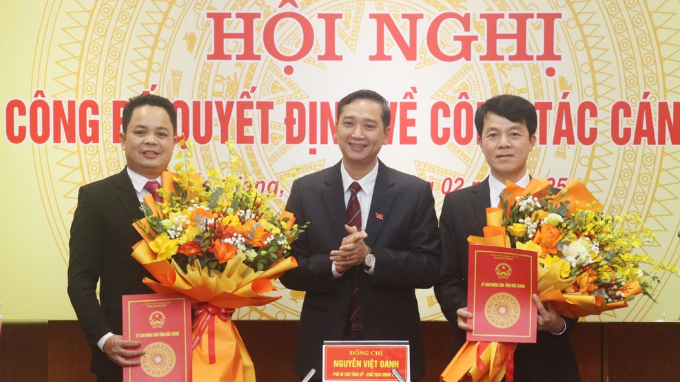 Bắc Giang: Bổ nhiệm Giám đốc Sở Công thương và Phó Giám đốc Sở Văn hóa, Thể thao và Du lịch