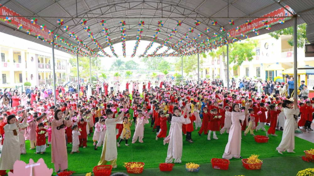 Trường mầm non Mỹ Thái tổ chức hoạt động trải nghiệm “Lễ hội Mùa xuân 2026”