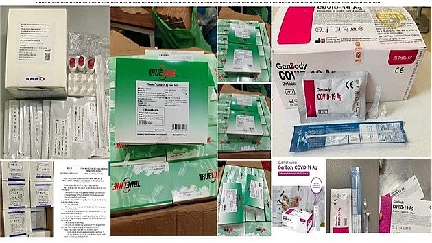 Các loại kit test COVID-19 rao bán tràn lan trên mạng (ảnh minh hoạ)