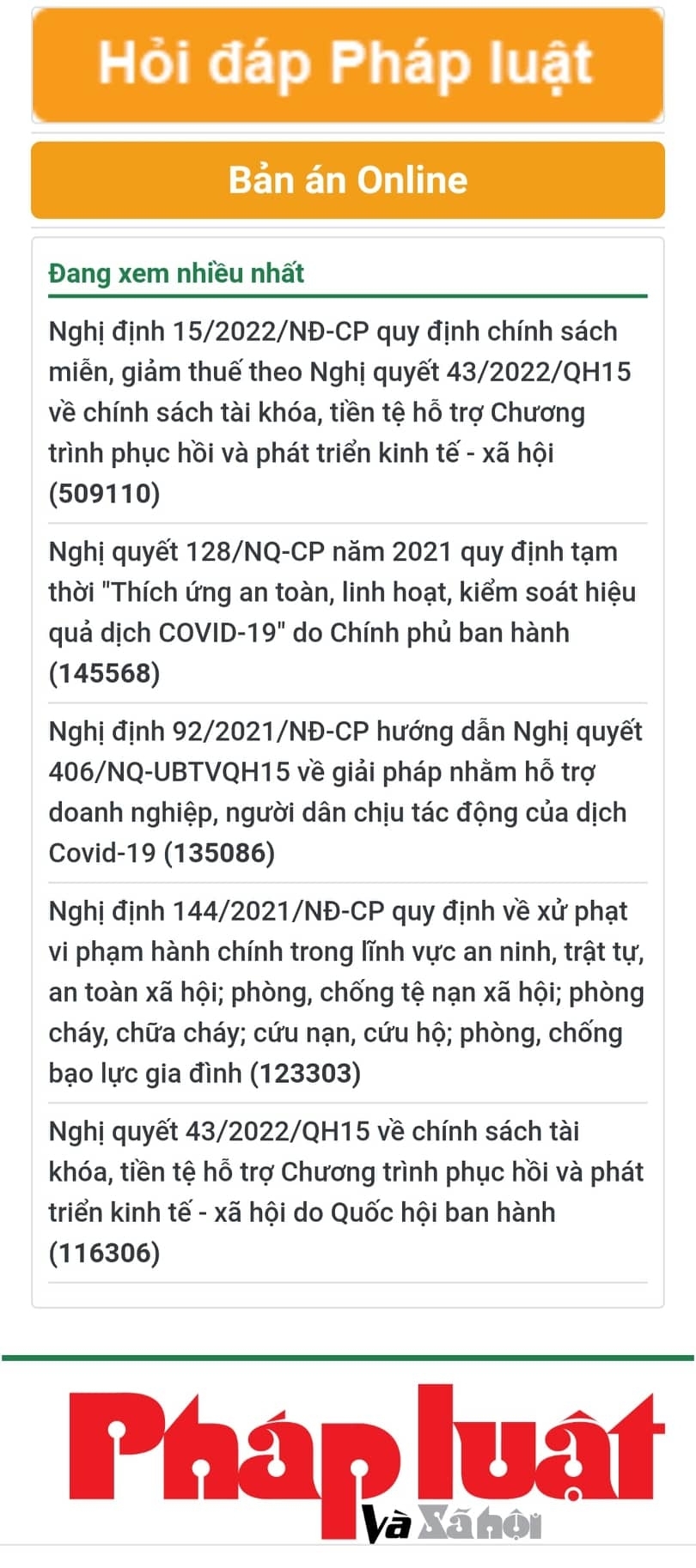 Ra mắt Cổng tra cứu Văn bản pháp luật trên chuyên trang Pháp luật và Xã hội