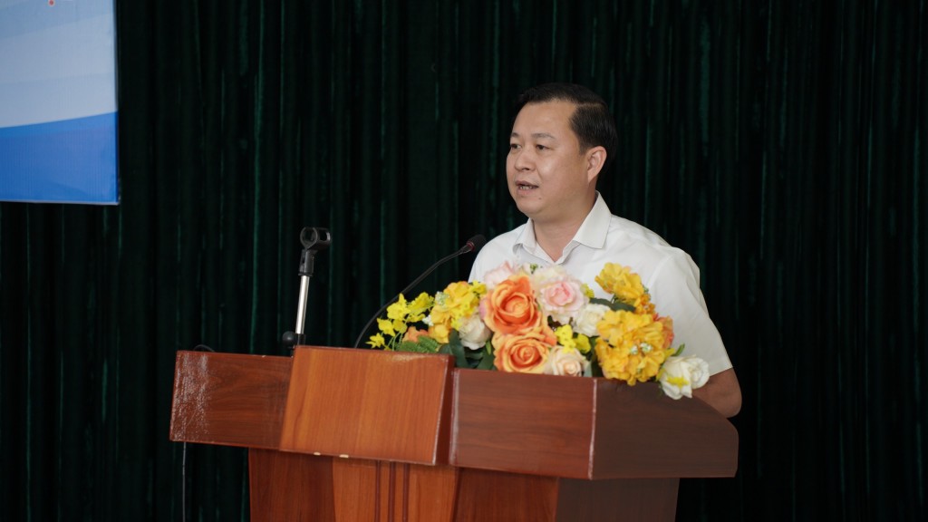 Đồng chí Đặng Thanh Phong, Chi cục trưởng Chi cục an toàn vệ sinh thực phẩm TP Hà Nội phát biểu tại buổi lễ