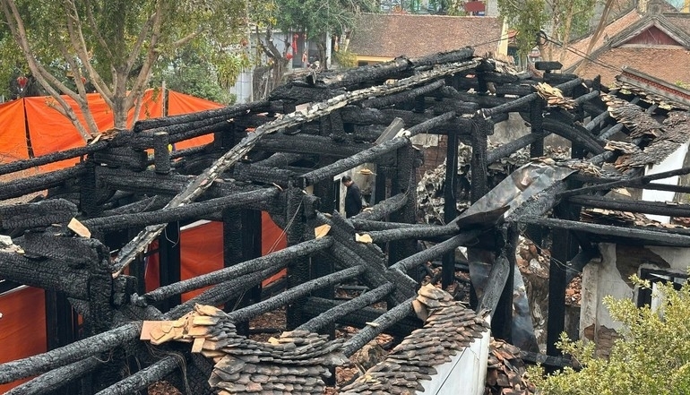 Xác định nguyên nhân vụ cháy chùa Vẽ ở Bắc Giang