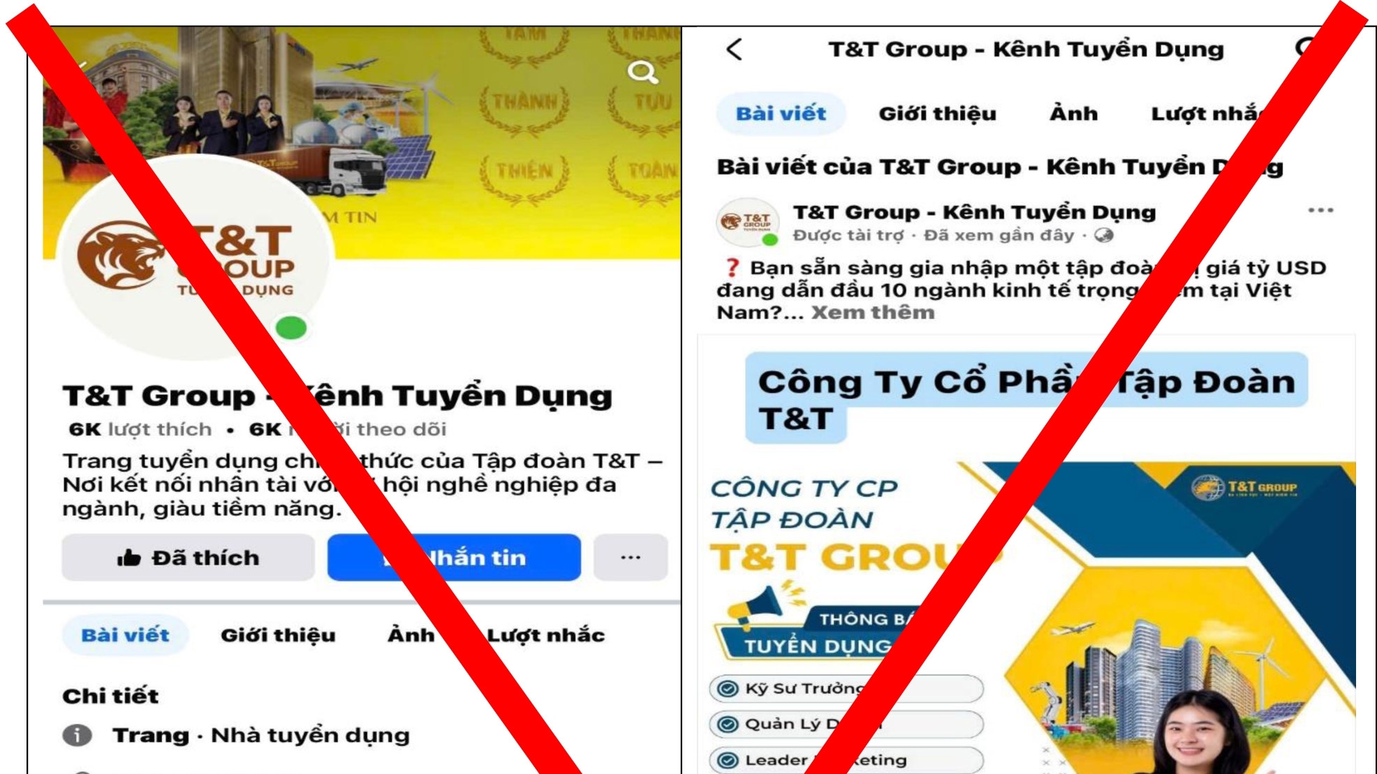 Cảnh giác trước chiêu trò mạo danh T&T Group trên mạng xã hội để lừa đảo, chiếm đoạt tài sản