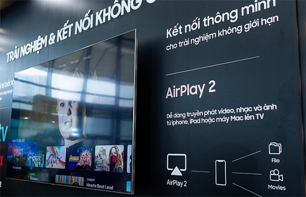 mot so samsung smart tv co the su dung apple tv va airplay 2