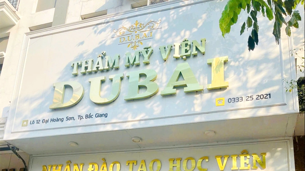 Bắc Giang: Hàng loạt vi phạm tại cơ sở thẩm mỹ viện DUBAI