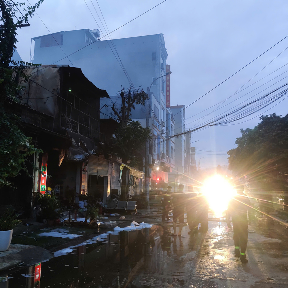 Bắc Giang: Cháy lớn trong đêm, thiệt hại nhiều tài sản