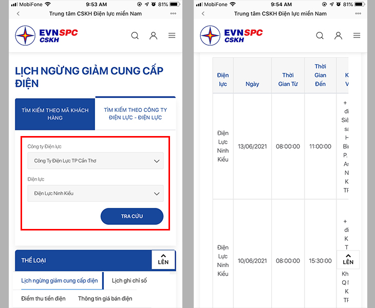 Một số cách tra cứu lịch cắt điện trên cả nước