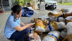 Gần 1 tấn mực khô bị vứt bỏ trên vỉa hè ở Đà Nẵng