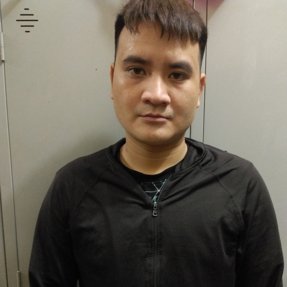 Đối tượng Hoàng Hồng Nhật tại cơ quan Công an