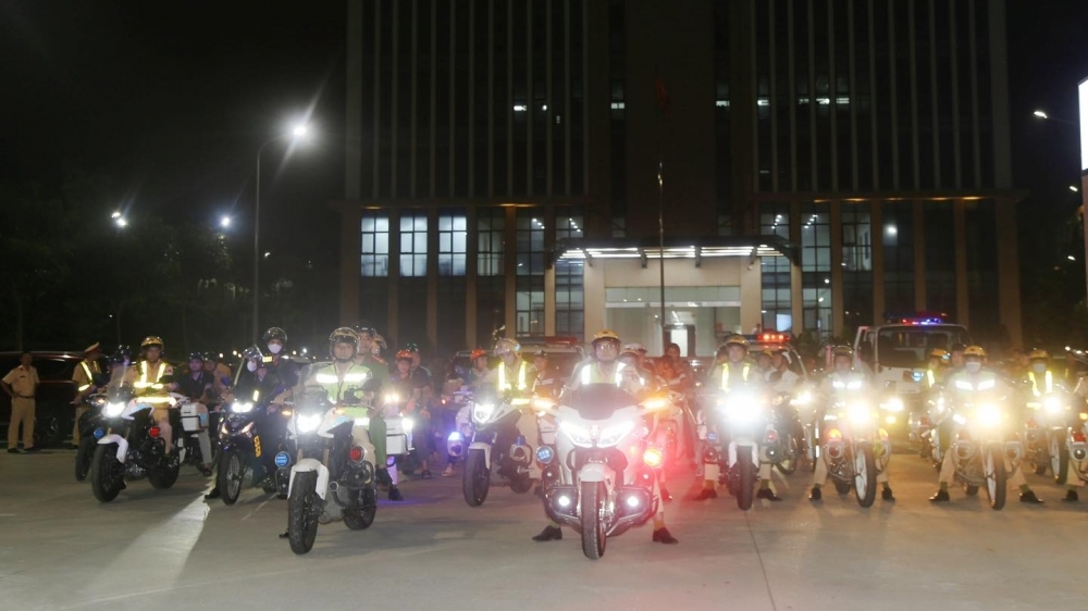 Công an tỉnh Bắc Ninh huy động 230 cán bộ chiến sĩ ra quân phòng chống đua xe trái phép