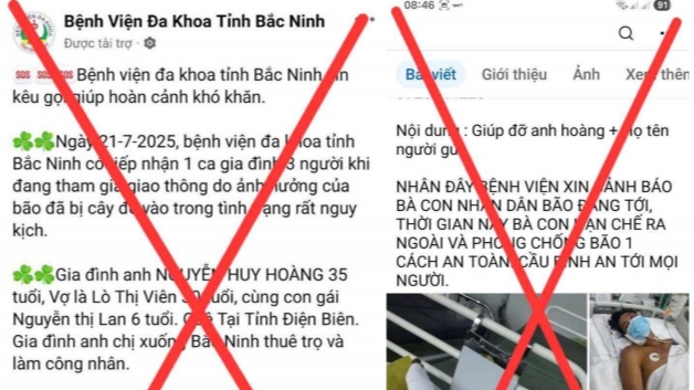 Giả mạo bệnh viện Bắc Ninh để lừa tiền từ thiện
