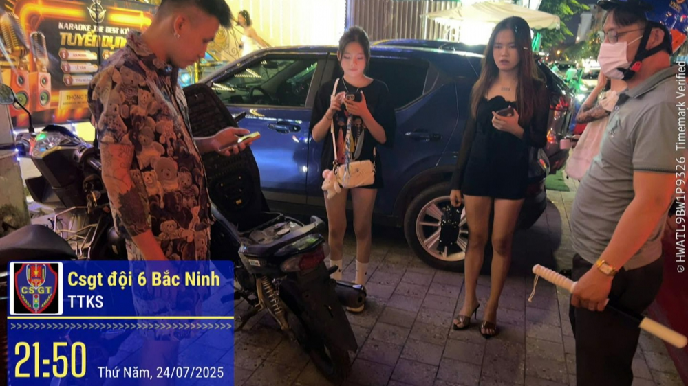 CSGT tỉnh Bắc Ninh tiếp tục xử lý 163 trường hợp thanh thiếu niên vi phạm trong đêm 24/7
