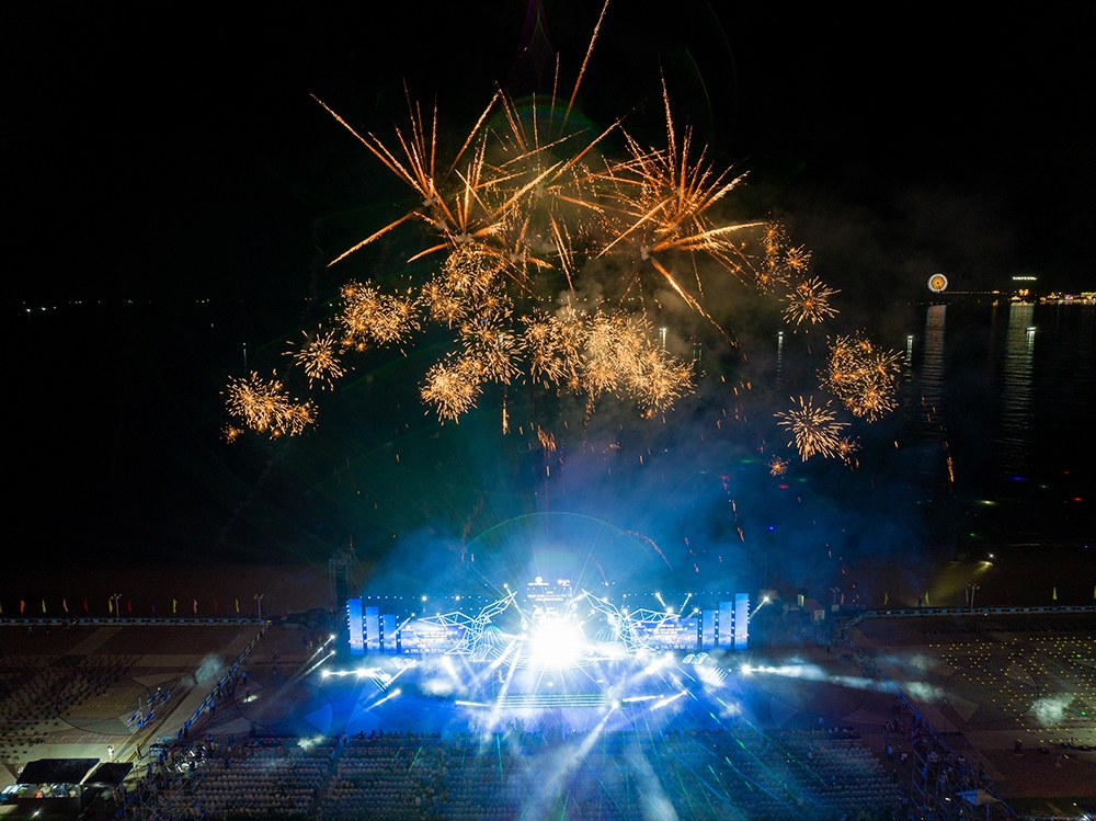 Công nghệ trình diễn đa tầng sẽ mở rộng tối đa trải nghiệm của khán giả tại đại nhạc hội “Khơi mạch nguồn Di sản – Vững bước Kỷ nguyên mới” (Ảnh: COREX)