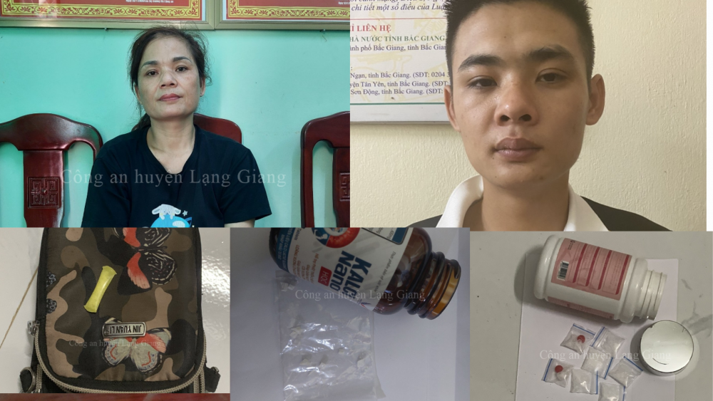 bac giang bat giu 2 me con co hanh vi mua ban tang tru trai phep chat ma tuy