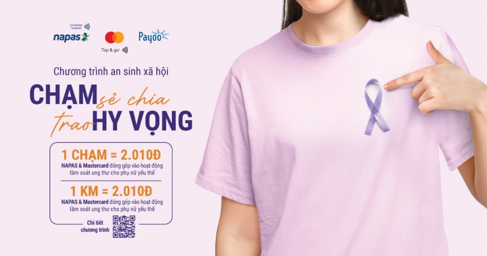 Napas, Mastercard và Payoo trao tặng gói tầm soát ung thư và xét nghiệm HPV cho phụ nữ yếu thế