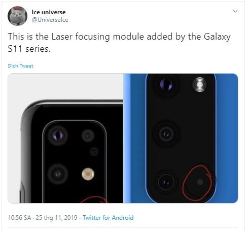 Samsung Galaxy S11 sẽ lấy nét bằng công nghệ laser? samsung galaxy s11 se lay net bang cong nghe laser