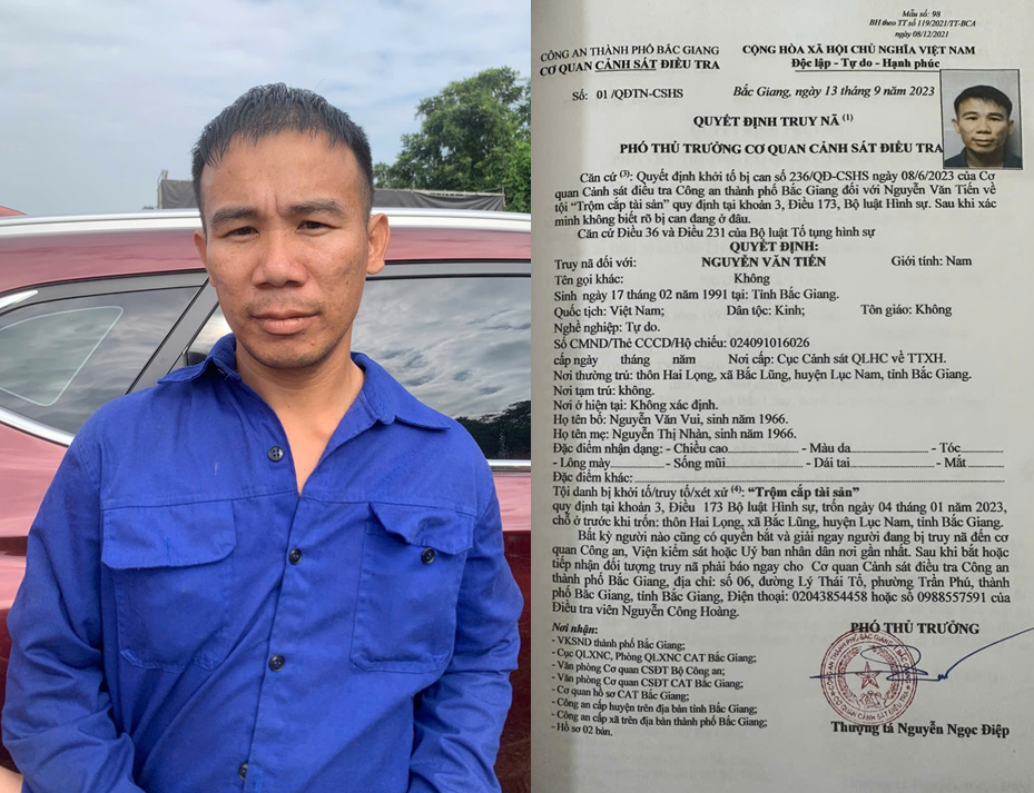 Bắc Ninh: Bắt giữ đối tượng truy nã đặc biệt nguy hiểm