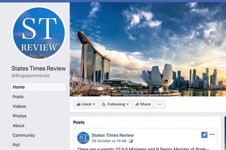 singapore yeu cau facebook phai dinh chinh thong tin sai su that