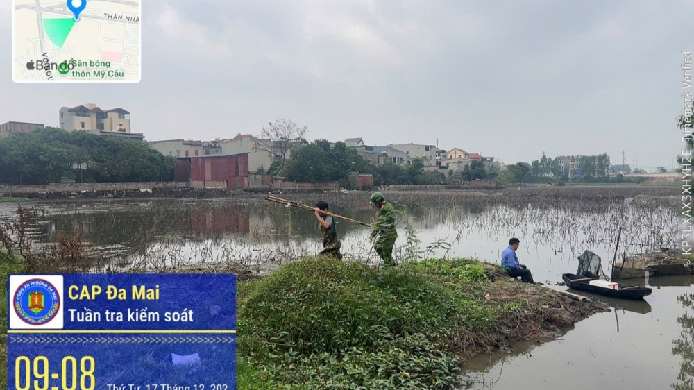 Phát hiện, xử lý trường hợp sử dụng kích điện đánh bắt thủy sản tại phường Đa Mai