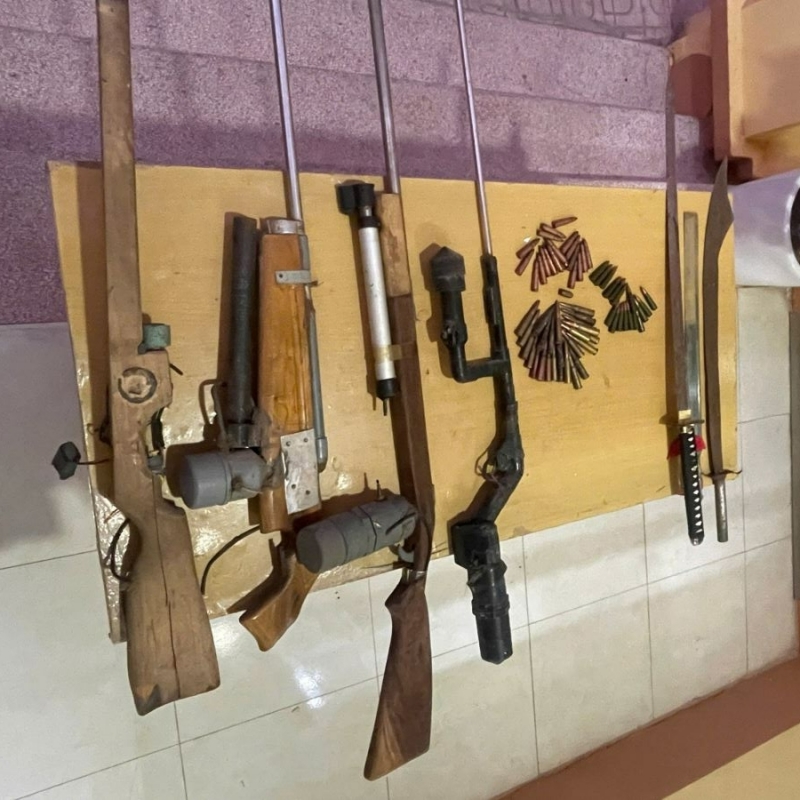 Công an xã Tân Dĩnh mở cao điểm thu hồi vũ khí, vật liệu nổ và pháo