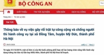 bo cong an thong tin ve vu viec chong nguoi thi hanh cong vu tai xa dong tam