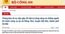 Bộ Công an thông tin về vụ việc chống người thi hành công vụ tại xã Đồng Tâm