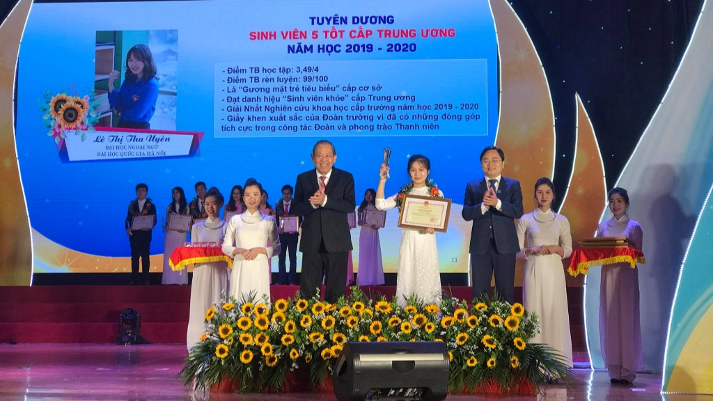 Vinh danh 222 tập thể và cá nhân "Sinh viên 5 tốt" cấp Trung ương