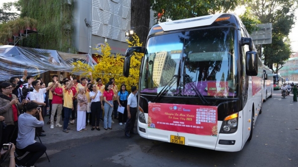 TP Hồ Chí Minh: Hỗ trợ 2.000 sinh viên, người lao động về quê đón Tết