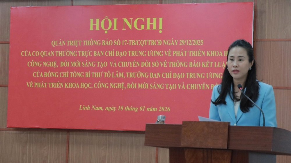 Lĩnh Nam quán triệt kết luận của Tổng Bí thư về khoa học công nghệ, chuyển đổi số
