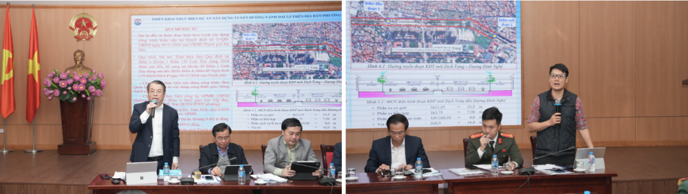 Đại diện phòng chuyên môn trả lời ý kiến người dân tại hội nghị