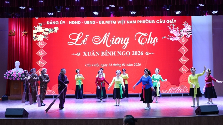 Phường Cầu Giấy trang trọng tổ chức mừng thọ cho người cao tuổi Xuân Bính Ngọ 2026