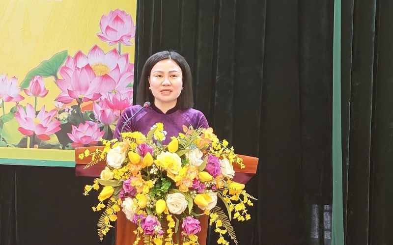 đồng chí Nguyễn Thị Thanh - Phó Bí thư Thường trực Đảng ủy phường Nghĩa Đô đồng chí Nguyễn Thị Thanh - Phó Bí thư Thường trực Đảng ủy phường Nghĩa Đô