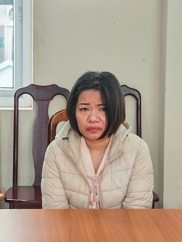 Trương Thị Bắc tại cơ quan công an