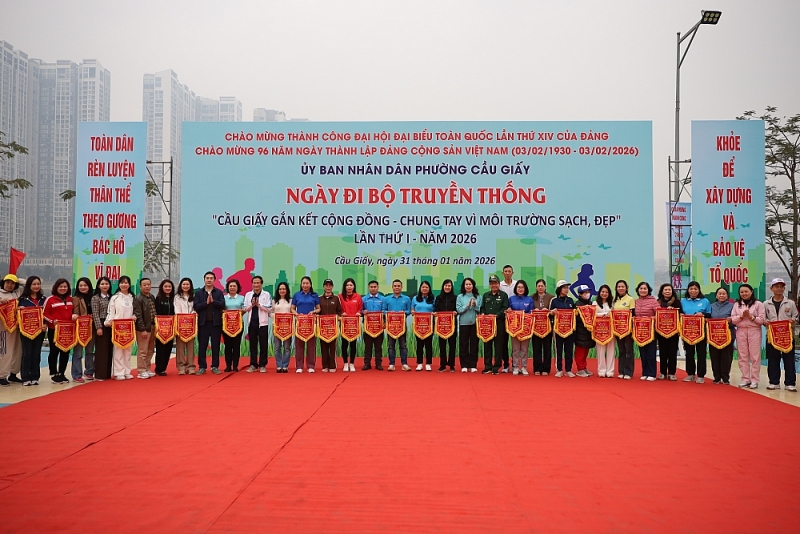 Biến ngày đi bộ thành nếp sống xanh - sạch - đẹp của phường Cầu Giấy