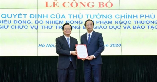 ong pham ngoc thuong duoc bo nhiem giu chuc thu truong bo gddt