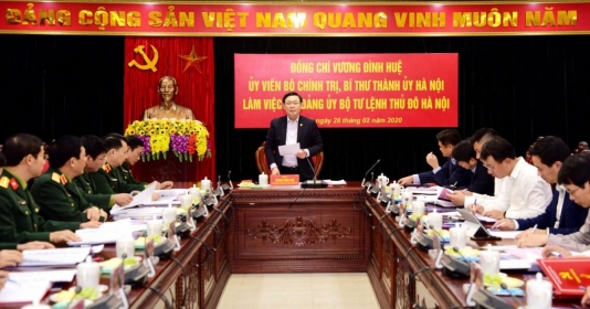 bi thu thanh uy ha noi vuong dinh hue kiem tra cong tac to chuc dai hoi dang tai bo tu lenh thu do