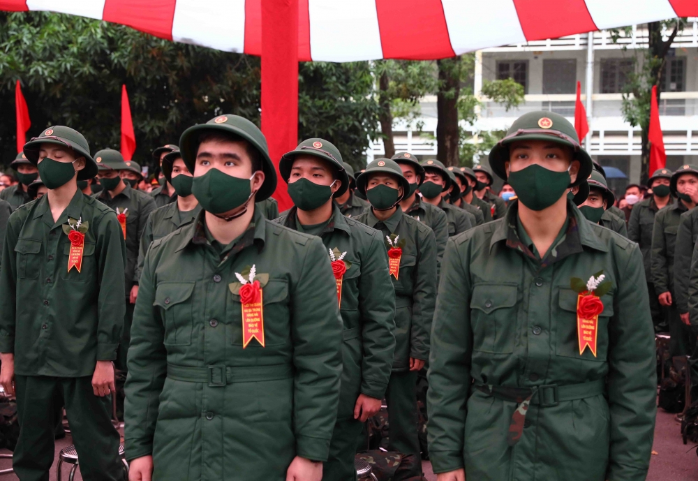 Các tân binh trong ngày hội tòng quân