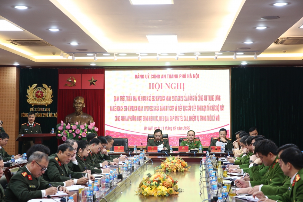 Công an TP Hà Nội triển khai kế hoạch tinh gọn bộ máy theo 3 giai đoạn