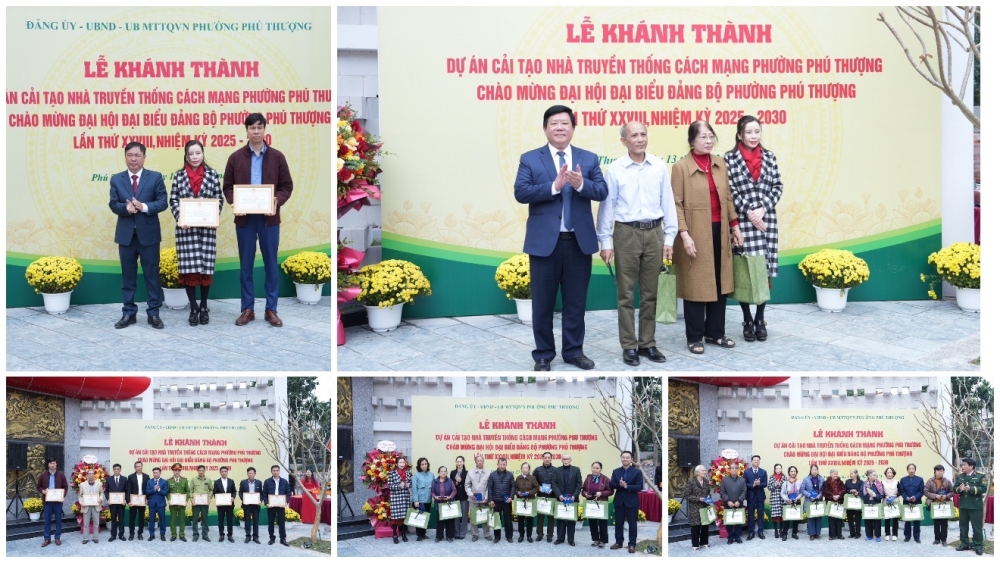 Khánh thành Dự án cải tạo Nhà truyền thống cách mạng phường Phú Thượng