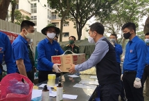 Tuổi trẻ Thủ đô đồng hành, hỗ trợ người dân tại khu cách ly
