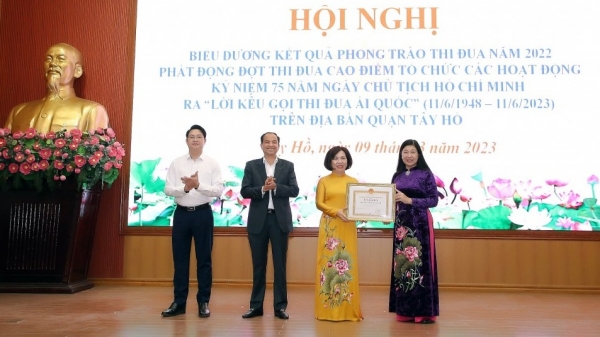 Quận Tây Hồ tiếp tục lan toả phong trào thi đua yêu nước trên địa bàn