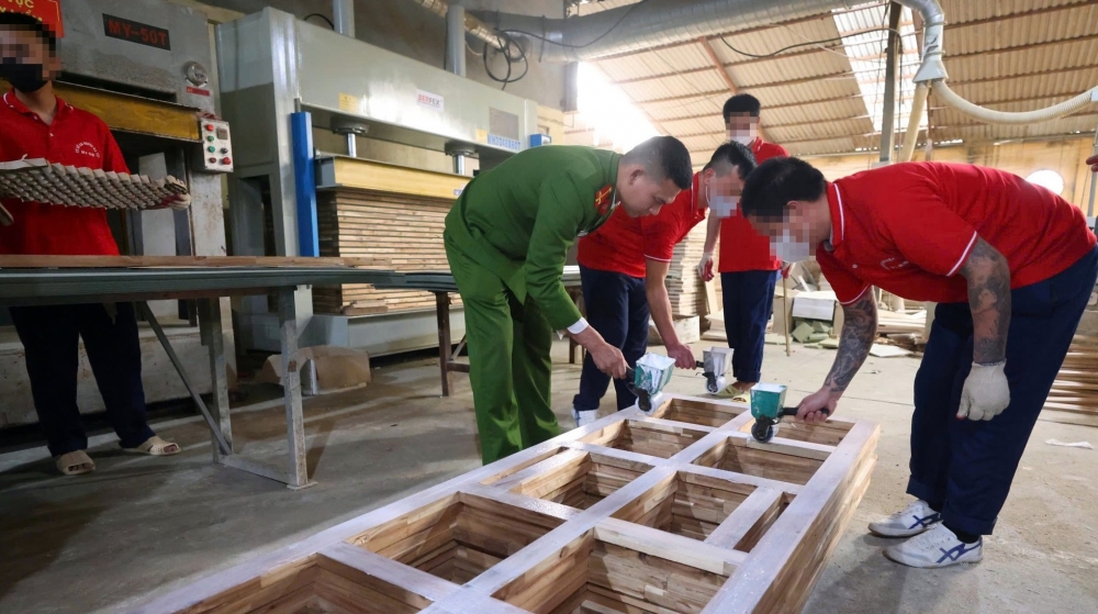 Học viên học nghề trong quá trình cai nghiện tại Trung tâm Học viên học nghề trong quá trình cai nghiện tại Trung tâm