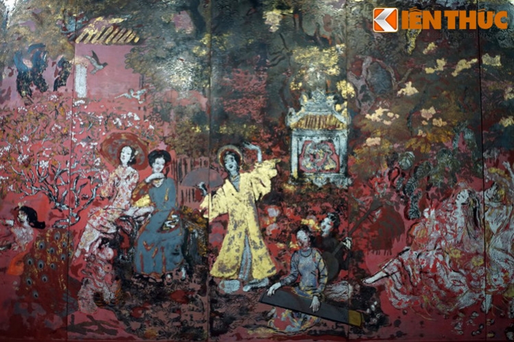 Bức tranh bảo vật quốc gia "Vườn xuân Trung Nam Bắc" hư hỏng nặng