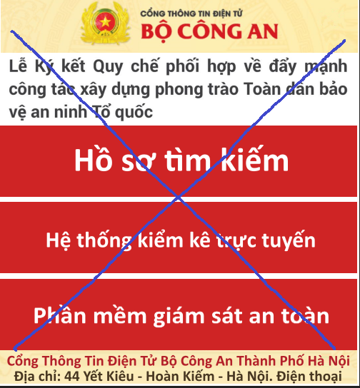 phat hien trang mang gia mao cong thong tin dien tu bo cong an