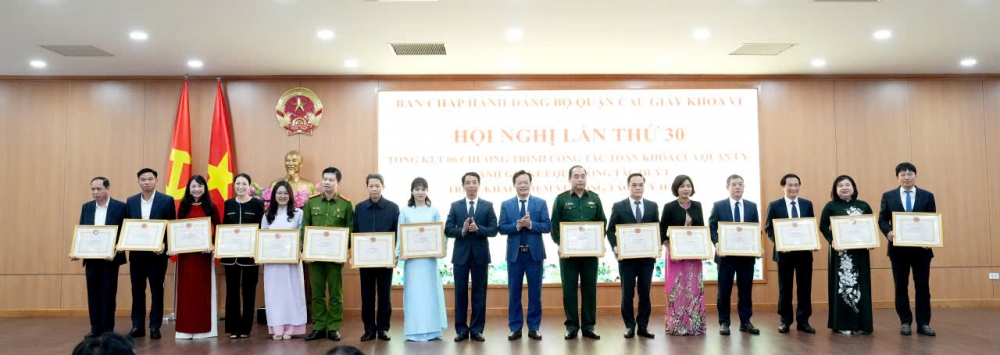 Cầu Giấy: 3 tháng đầu năm hoàn thành 63/71 chỉ tiêu theo chương trình công tác toàn khoá