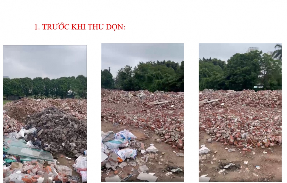 Tình trạng đổ trộm phế thải khu vực xứ Đồng Bắng