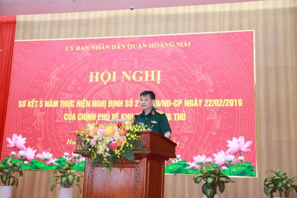 Quận Hoàng Mai: Sơ kết 5 năm thực hiện Nghị định số 21 của Chính phủ về khu vực phòng thủ