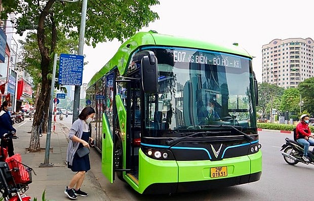 Tuyến buýt điện E07 lộ trình Long Biên-Bờ Hồ-Khu đô thị Vinhomes Smart City của Vinbus