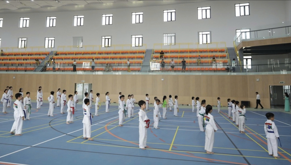 Một lớp học võ tại Cung Thiếu nhi Hà Nội