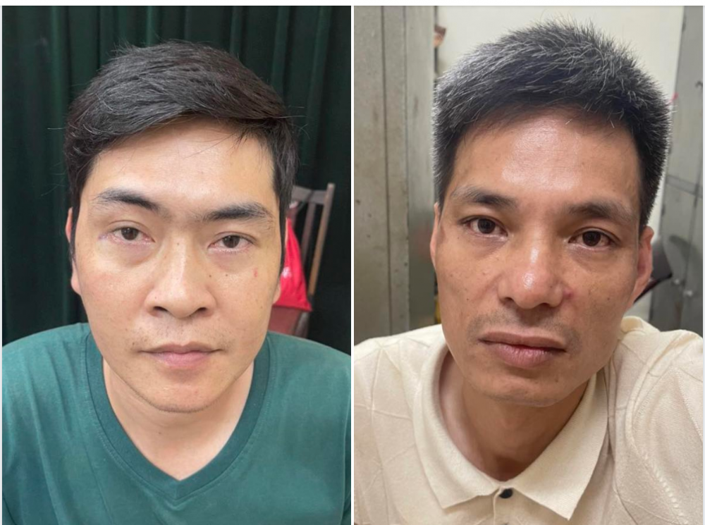 Hai đối tượng thời điểm bị bắt giữ